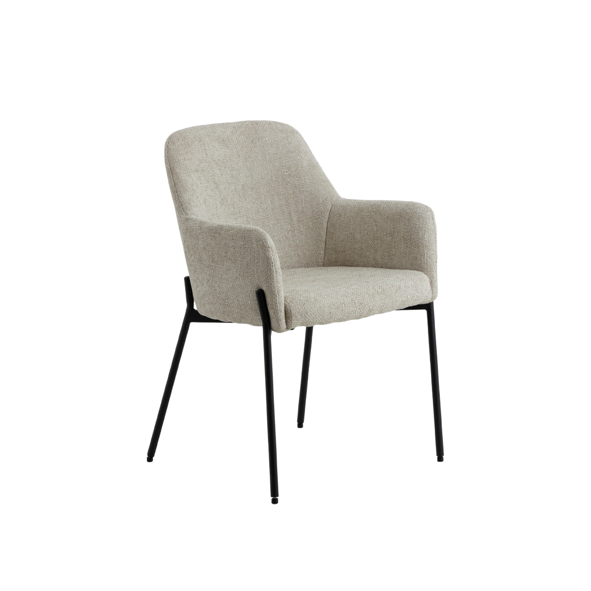 Fauteuil en tissu écru Kanoa (lot de 2)