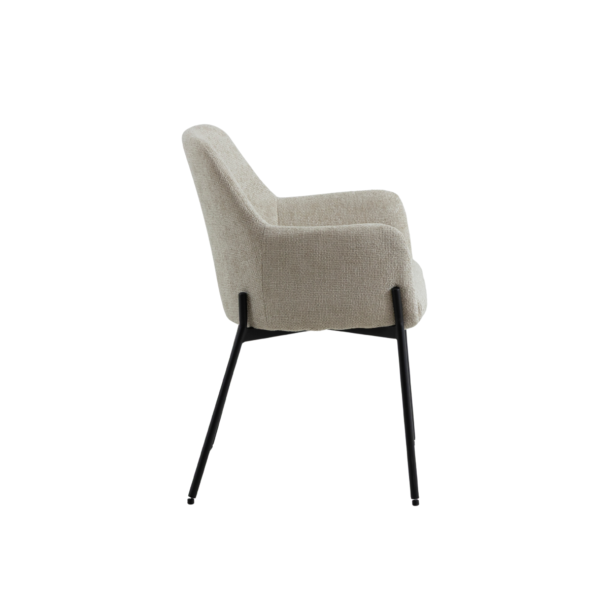 Fauteuil en tissu écru Kanoa (lot de 2)