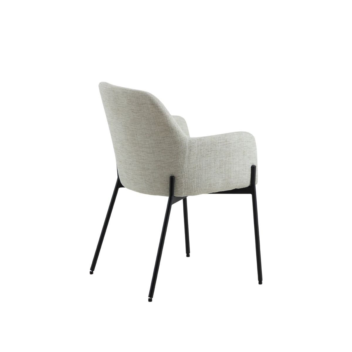 Fauteuil en tissu gris clair Kanoa (lot de 2)