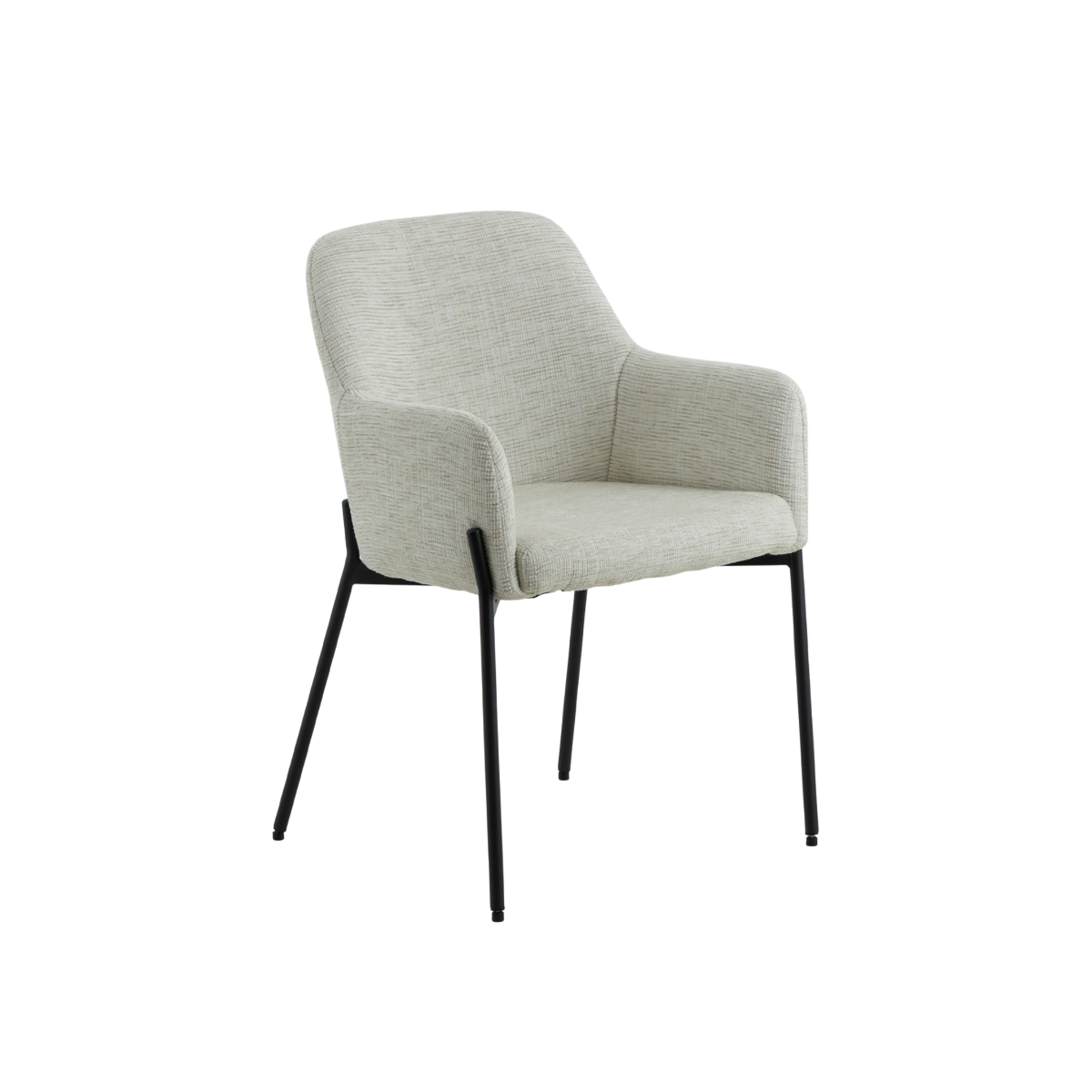 Fauteuil en tissu gris clair Kanoa (lot de 2)