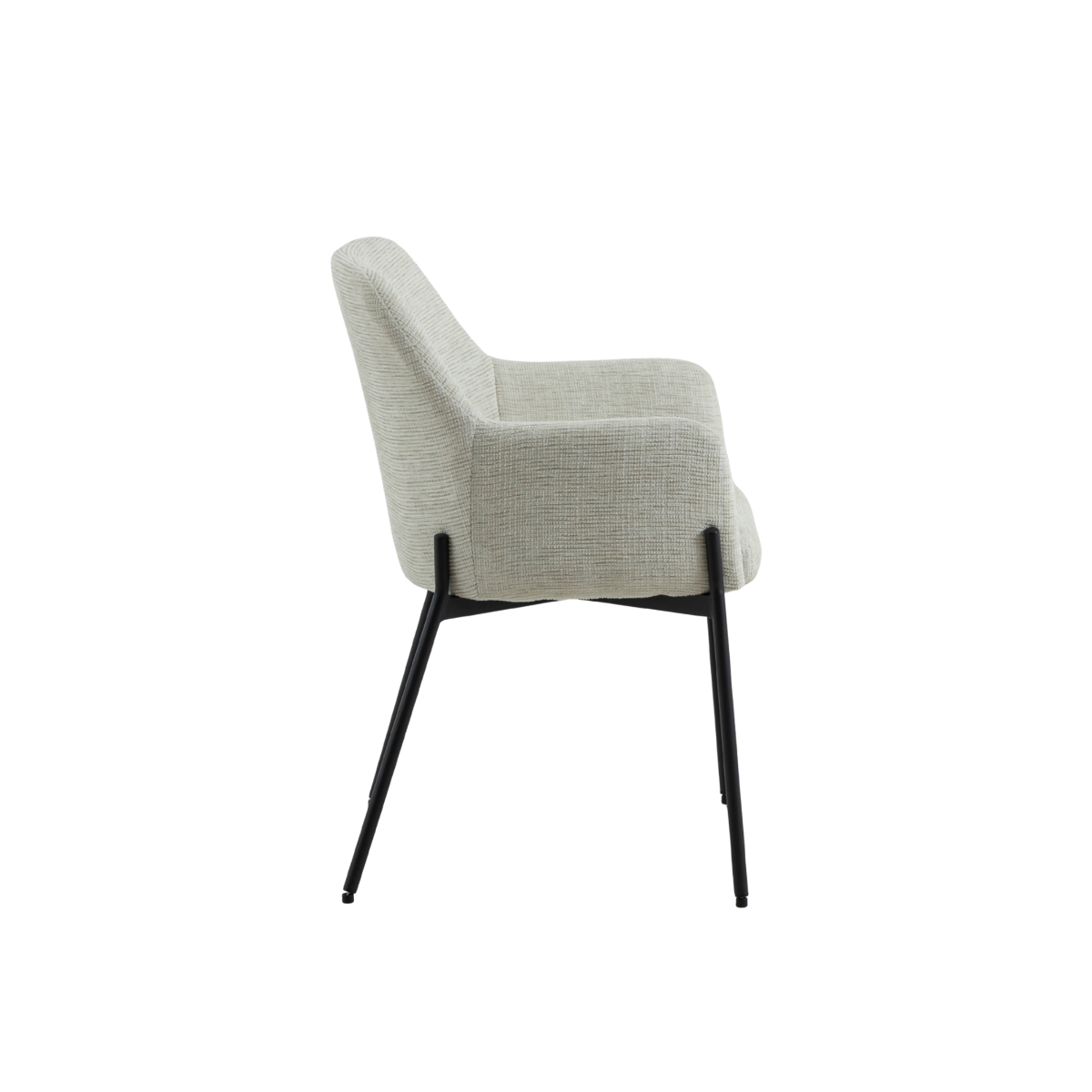 Fauteuil en tissu gris clair Kanoa (lot de 2)