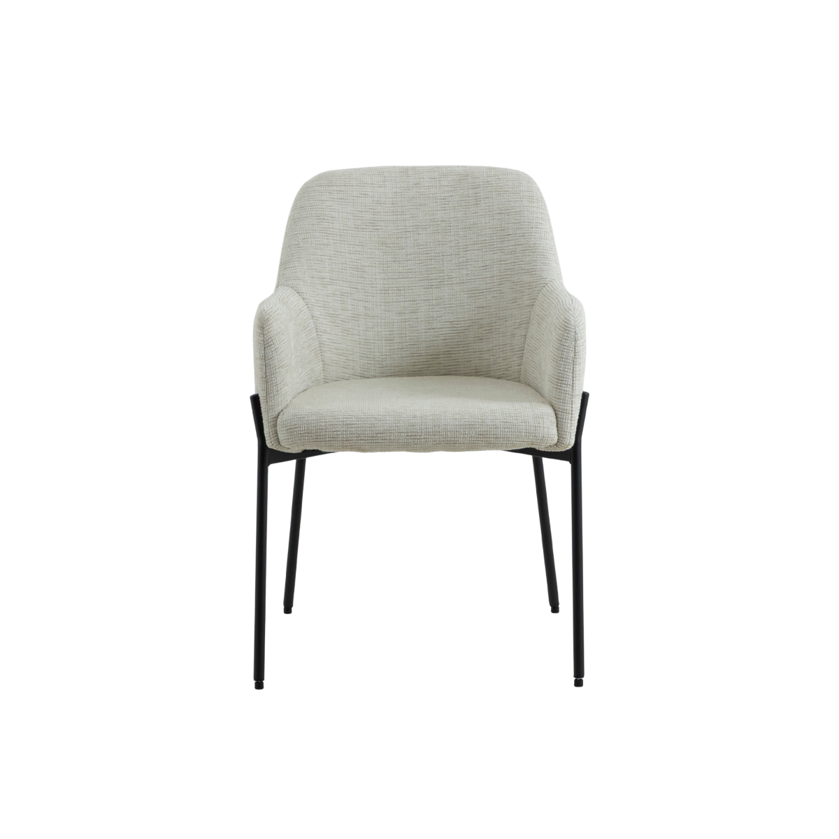 Fauteuil en tissu gris clair Kanoa (lot de 2)