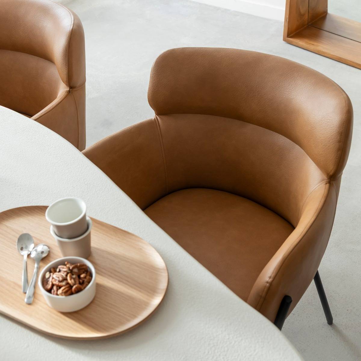 Fauteuil en simili-cuir Valentin (lot de 2)