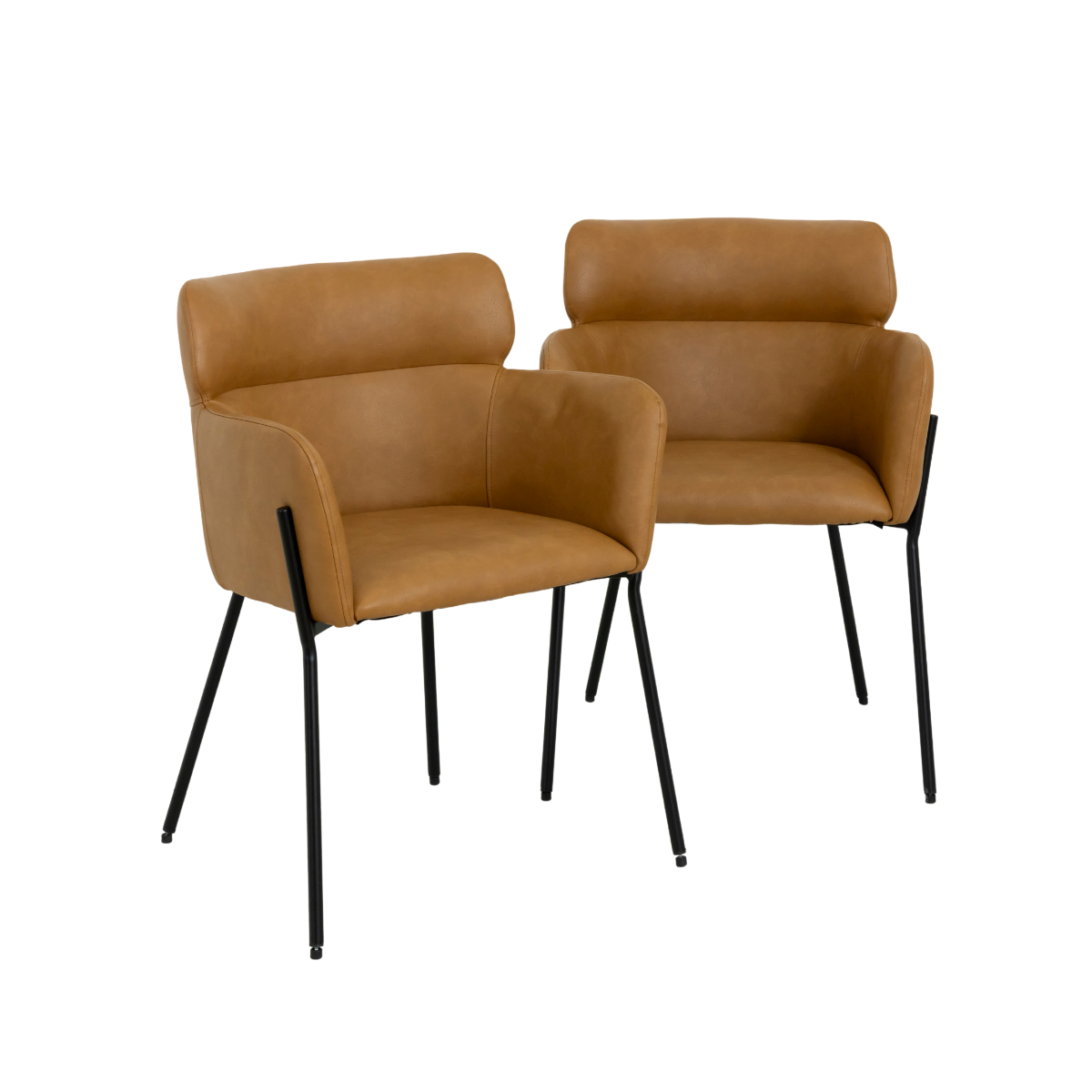 Fauteuil en simili-cuir Kanoa (lot de 2)