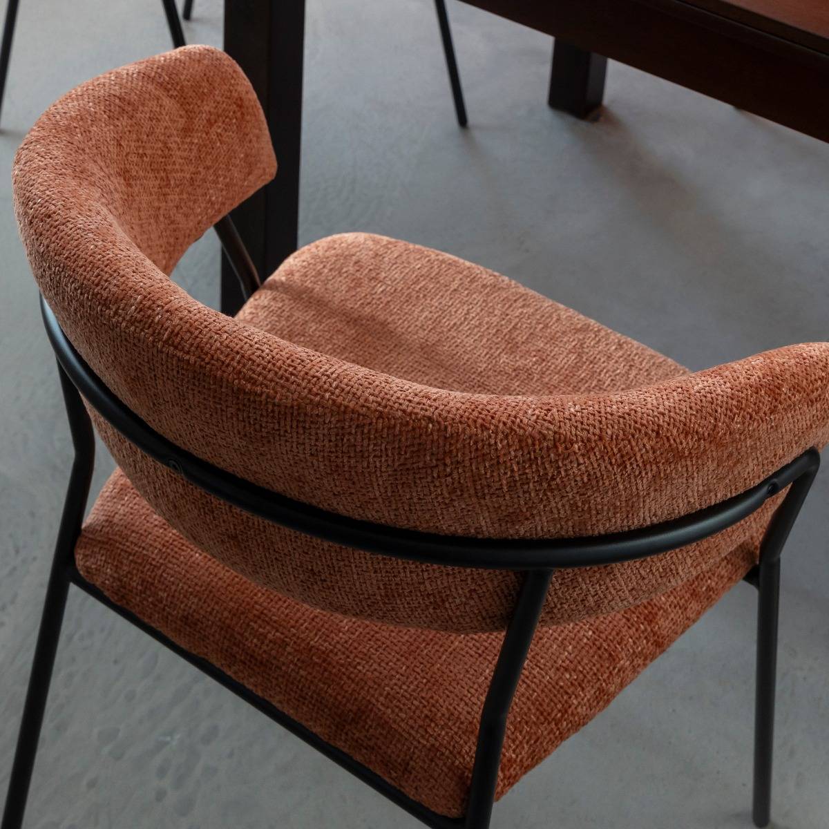 Chaise arrondie terracotta Kanoa (lot de 2)