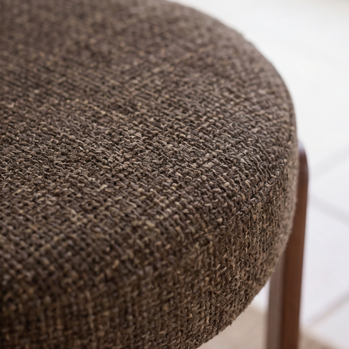 Chaise en tissu marron et métal effet bois Manon (lot de 2)