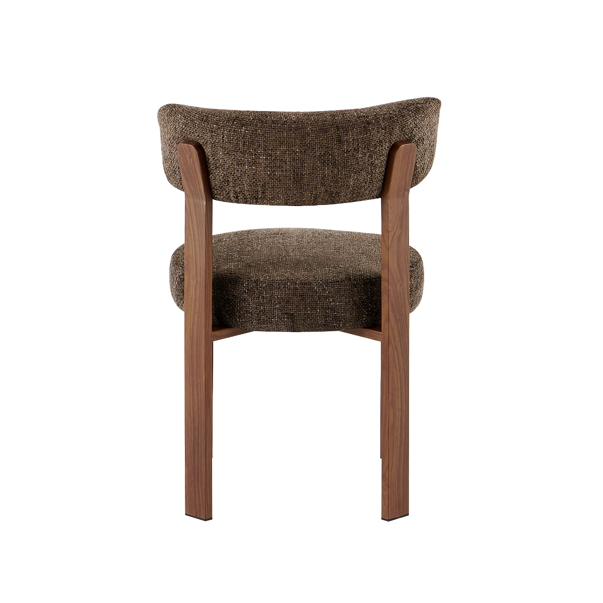 Chaise en tissu marron et métal effet bois Manon (lot de 2)