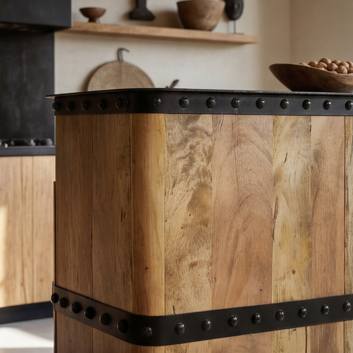 Meuble bar en bois de manguier New-York
