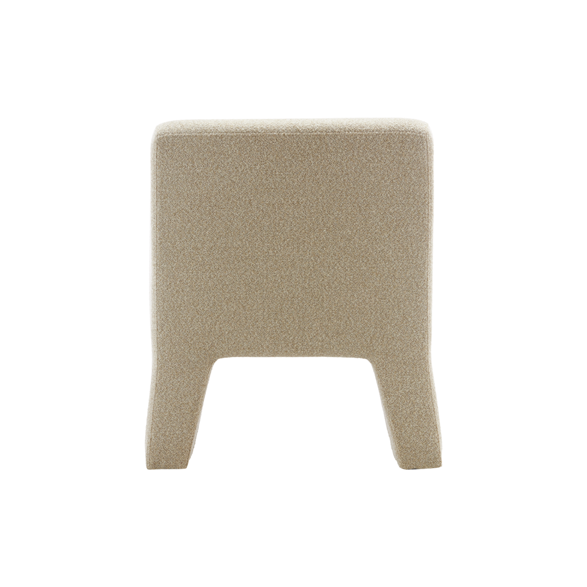 Fauteuil en tissu bouclette écru Kara