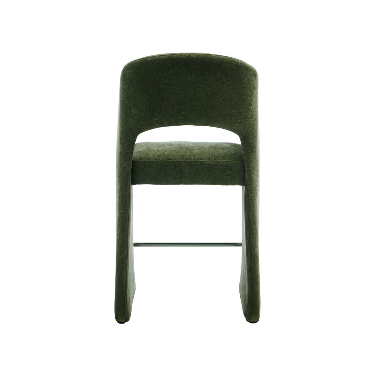 Tabouret de bar en tissu vert kaki Séphira (lot de 2)