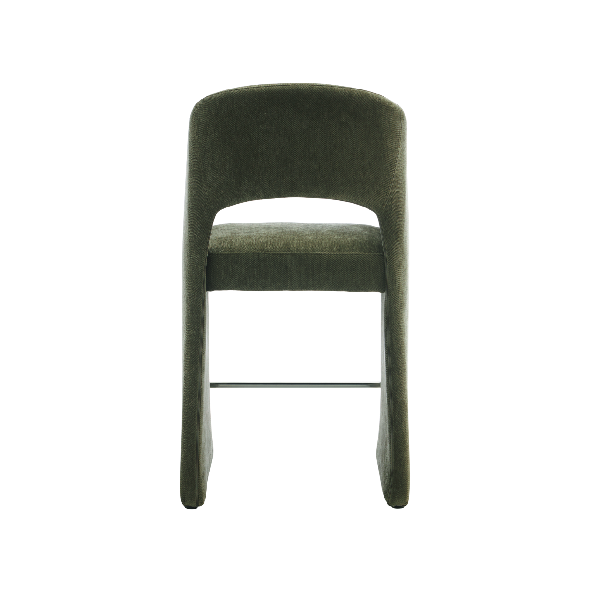 Tabouret de bar en tissu vert kaki Séphira (lot de 2)