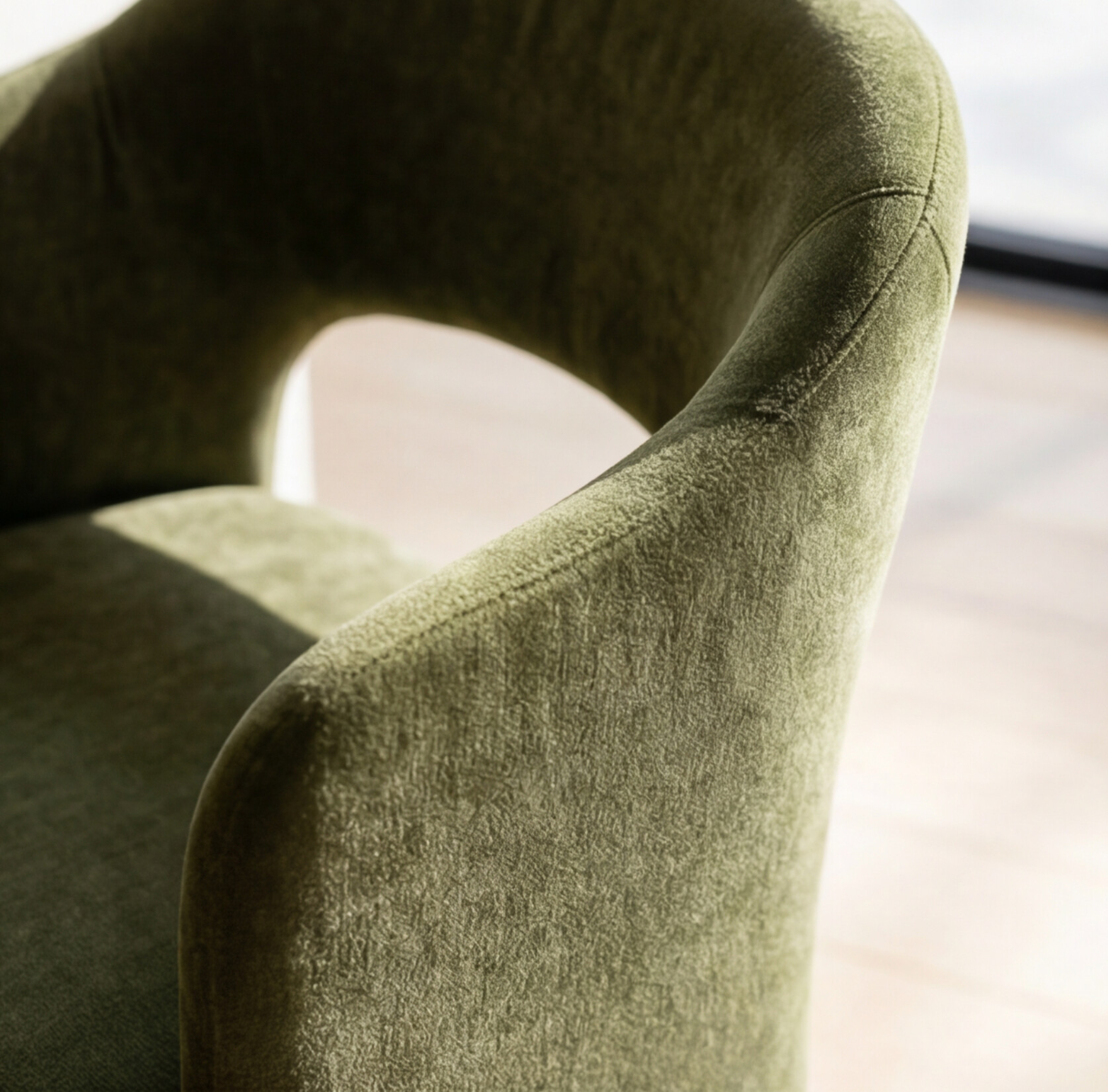 Tabouret de bar en tissu vert kaki Séphira (lot de 2)