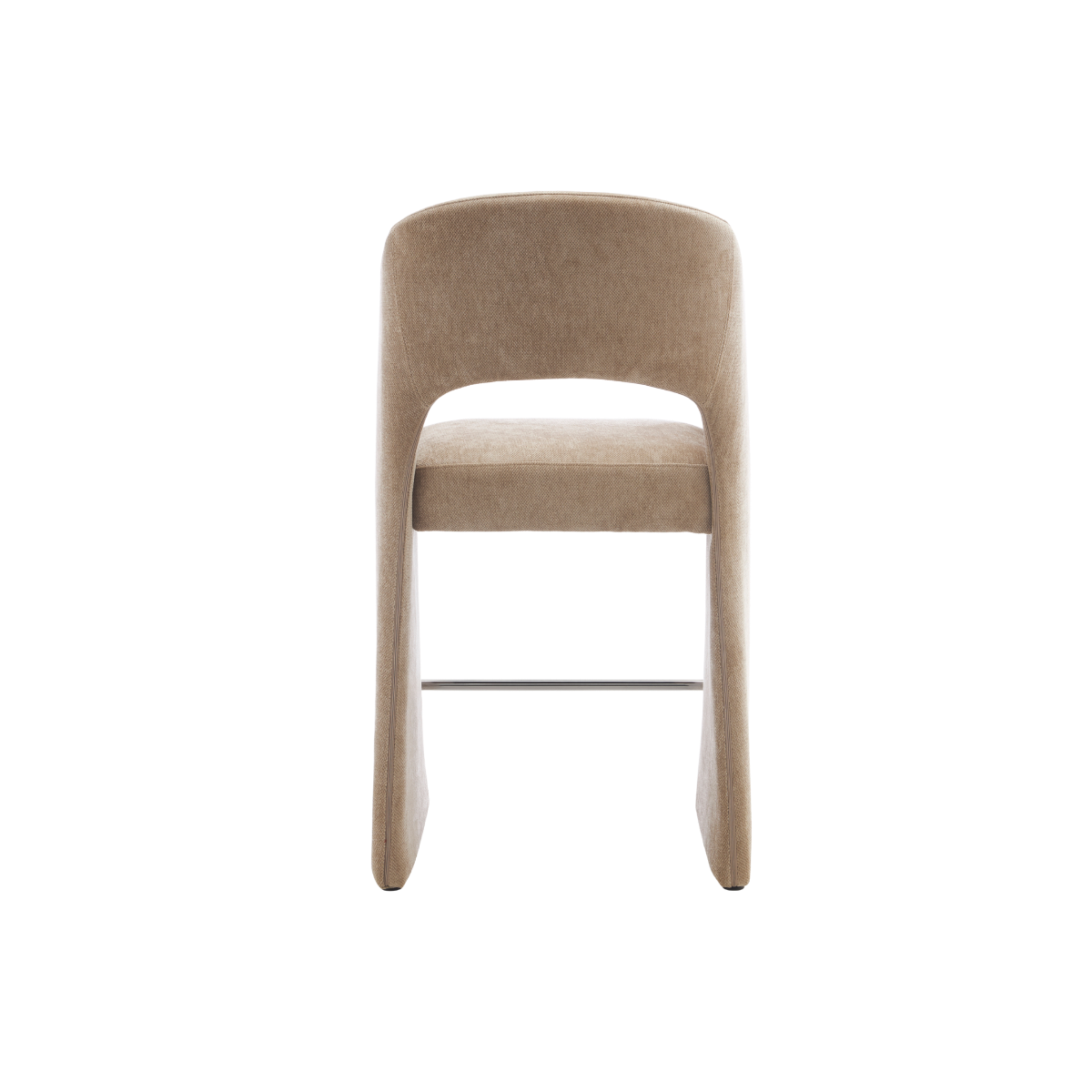 Tabouret de bar en tissu écru Séphira (lot de 2)
