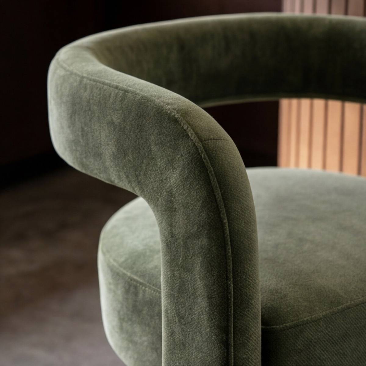 Tabouret de bar en tissu vert Jorah (lot de 2)