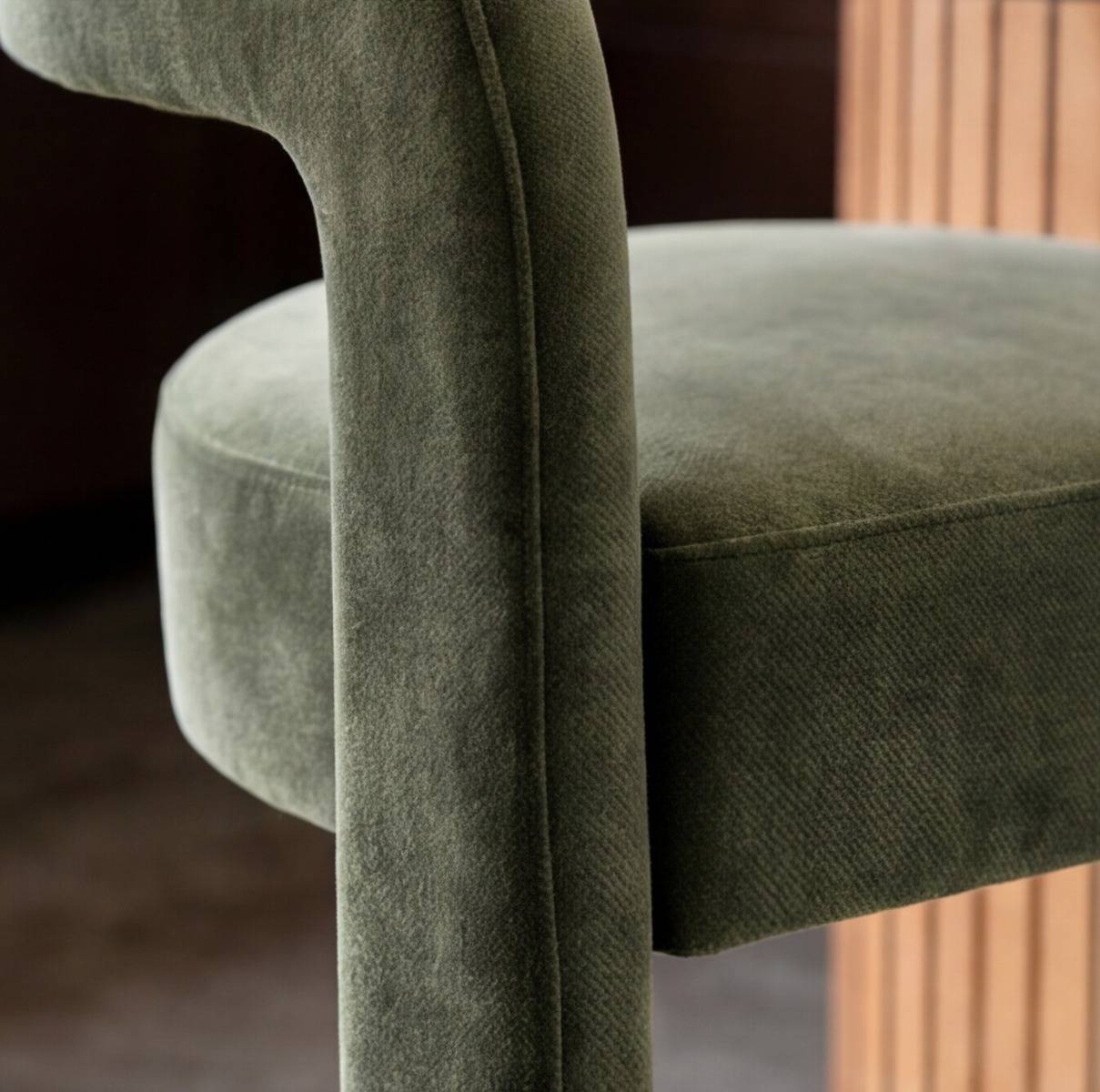 Tabouret de bar en tissu vert Jorah (lot de 2)