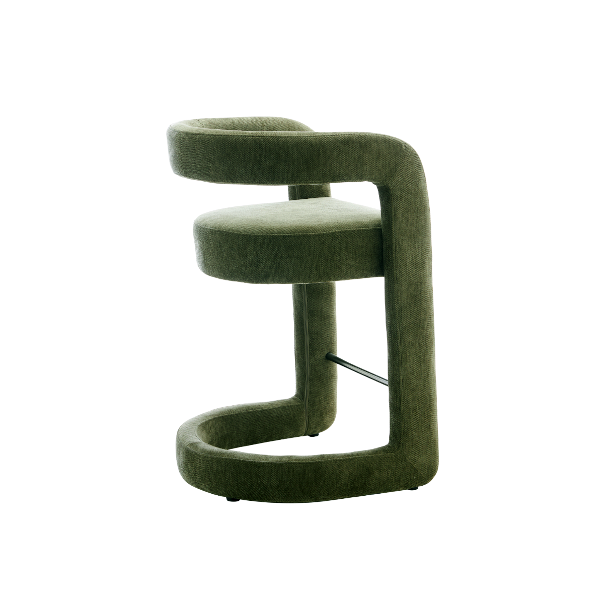 Tabouret de bar en tissu vert Jorah (lot de 2)