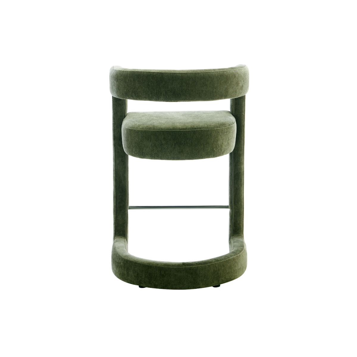 Tabouret de bar en tissu vert Jorah (lot de 2)