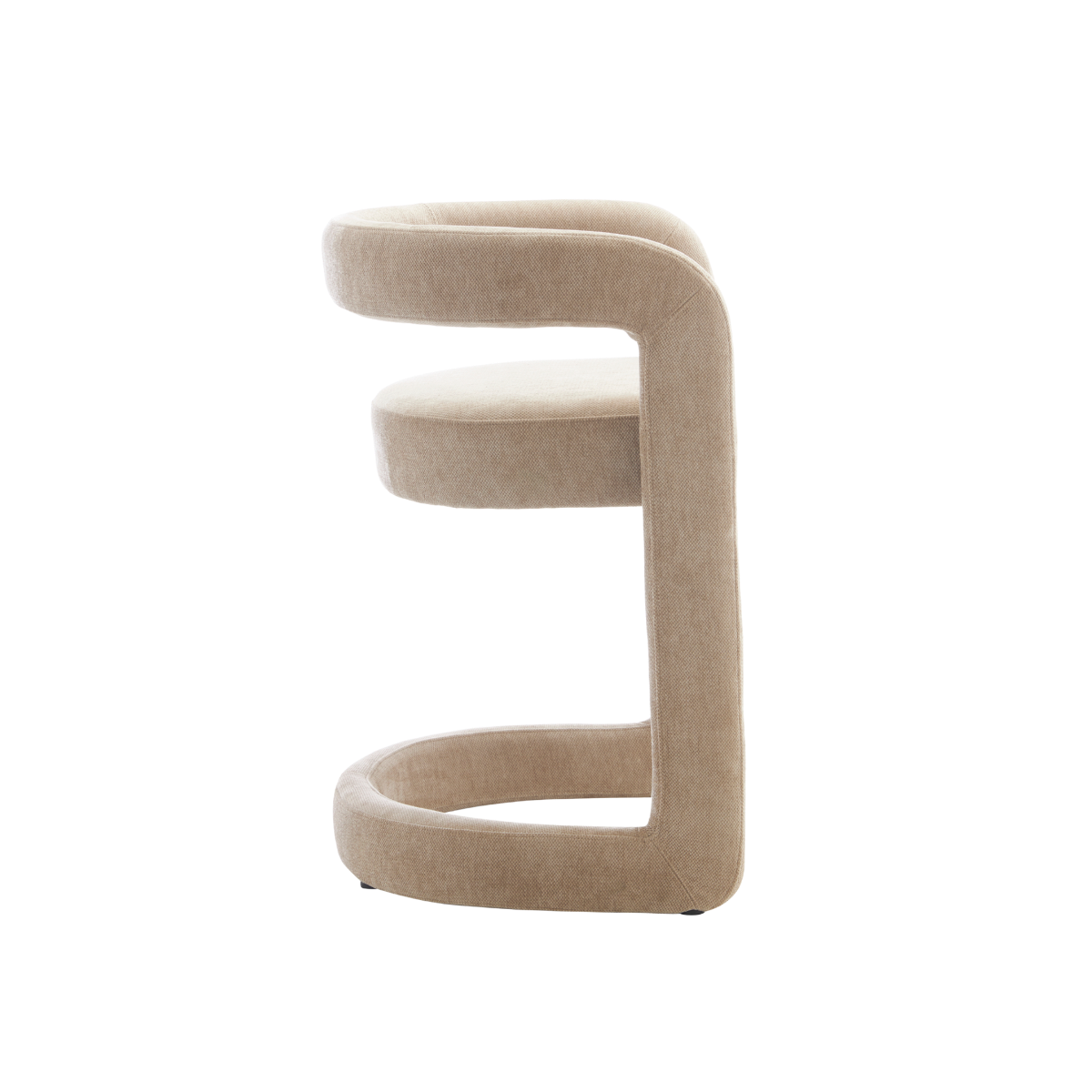 Tabouret de bar en tissu écru Jorah (lot de 2)