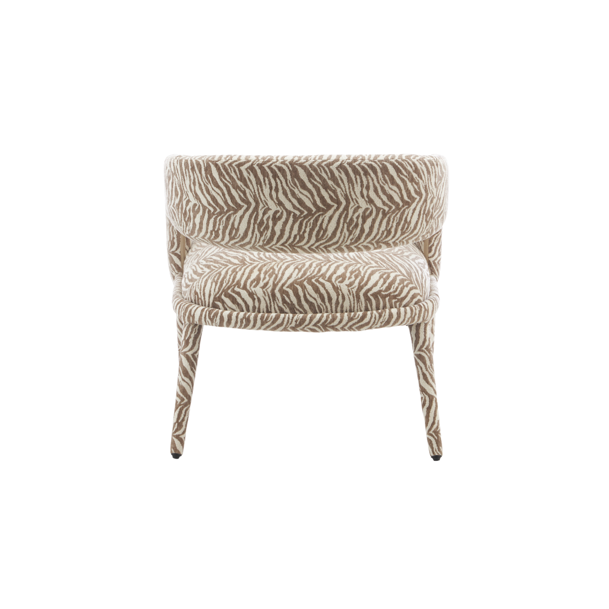 Fauteuil en tissu à motif zèbre Indira