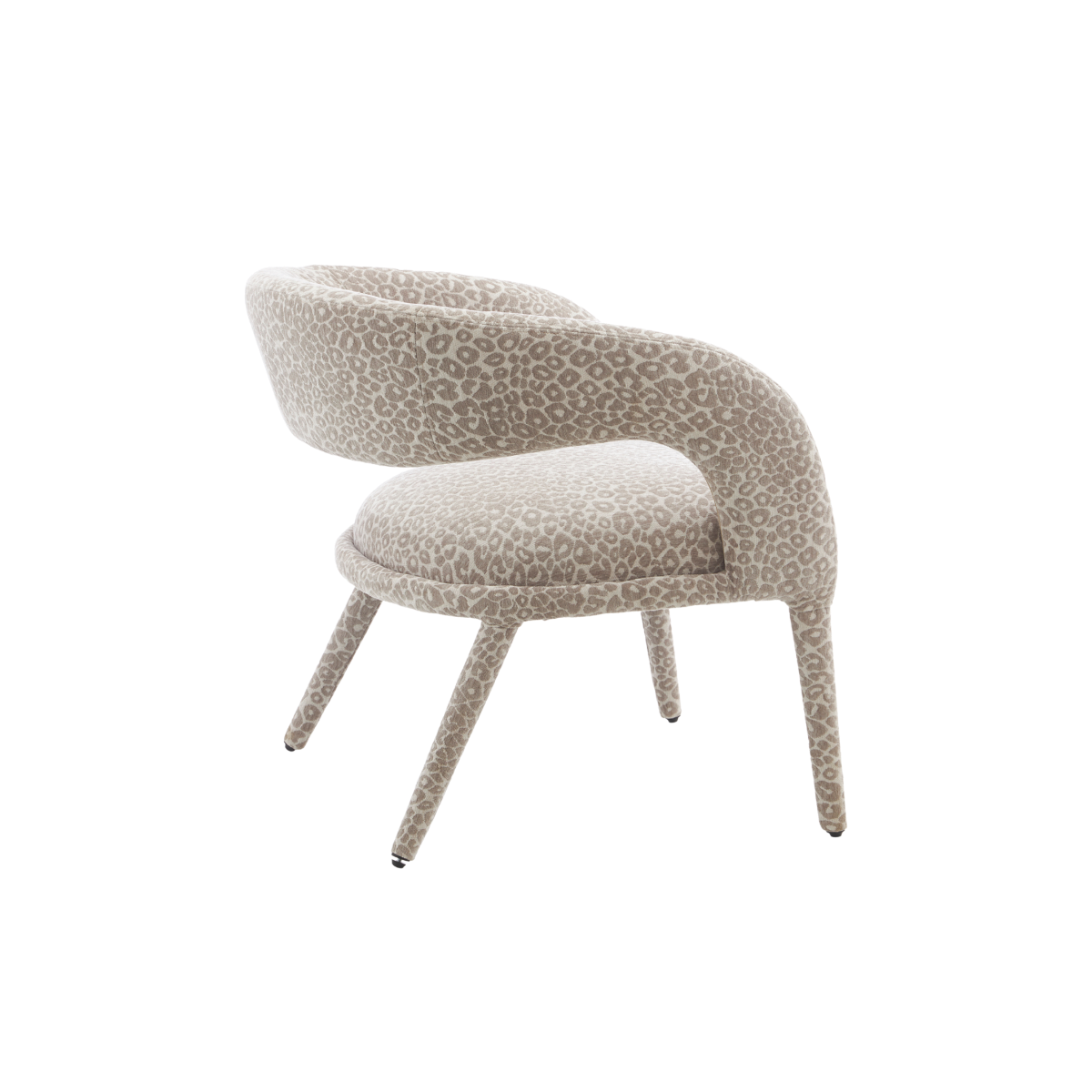 Fauteuil en tissu à motif léopard Indira