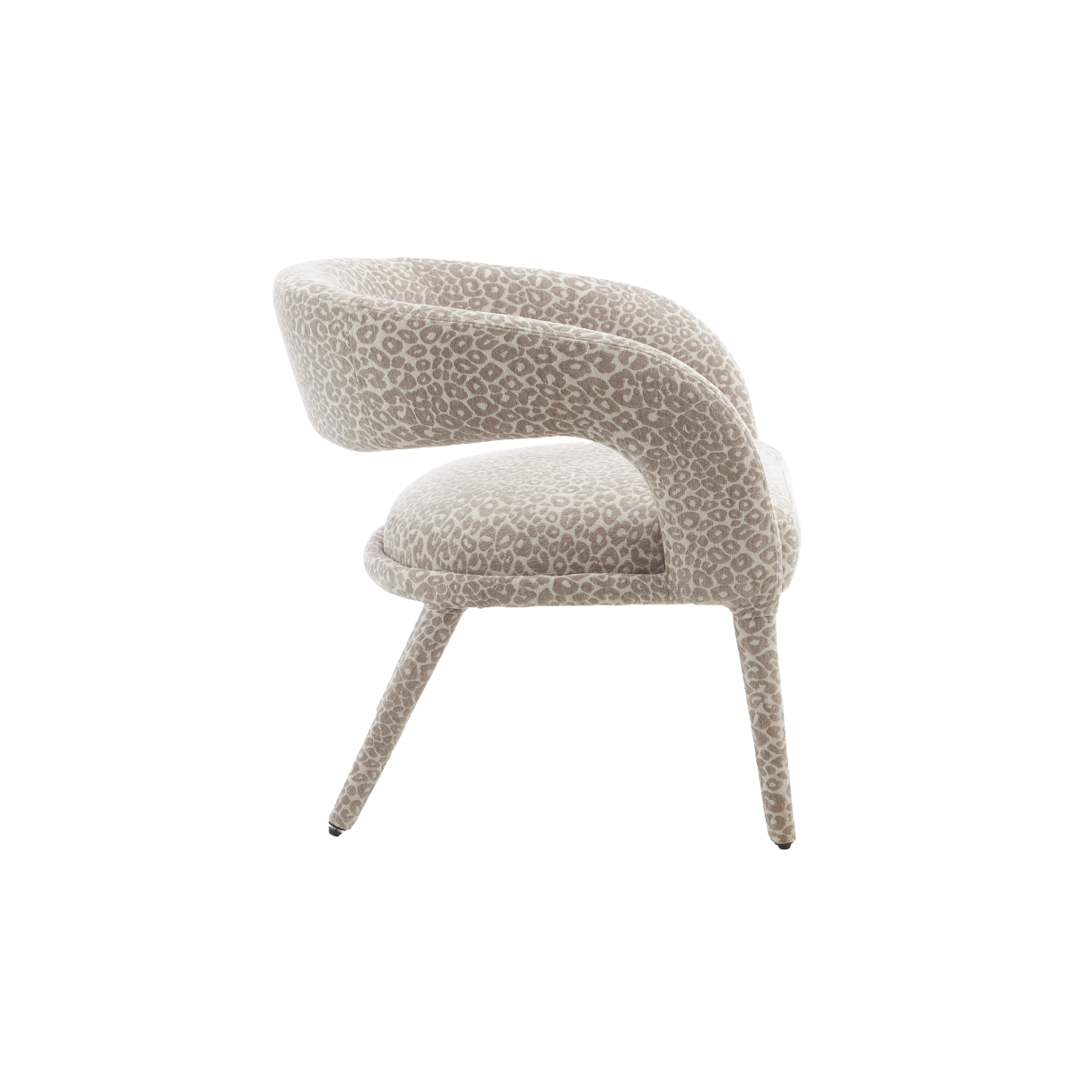Fauteuil en tissu à motif léopard Indira