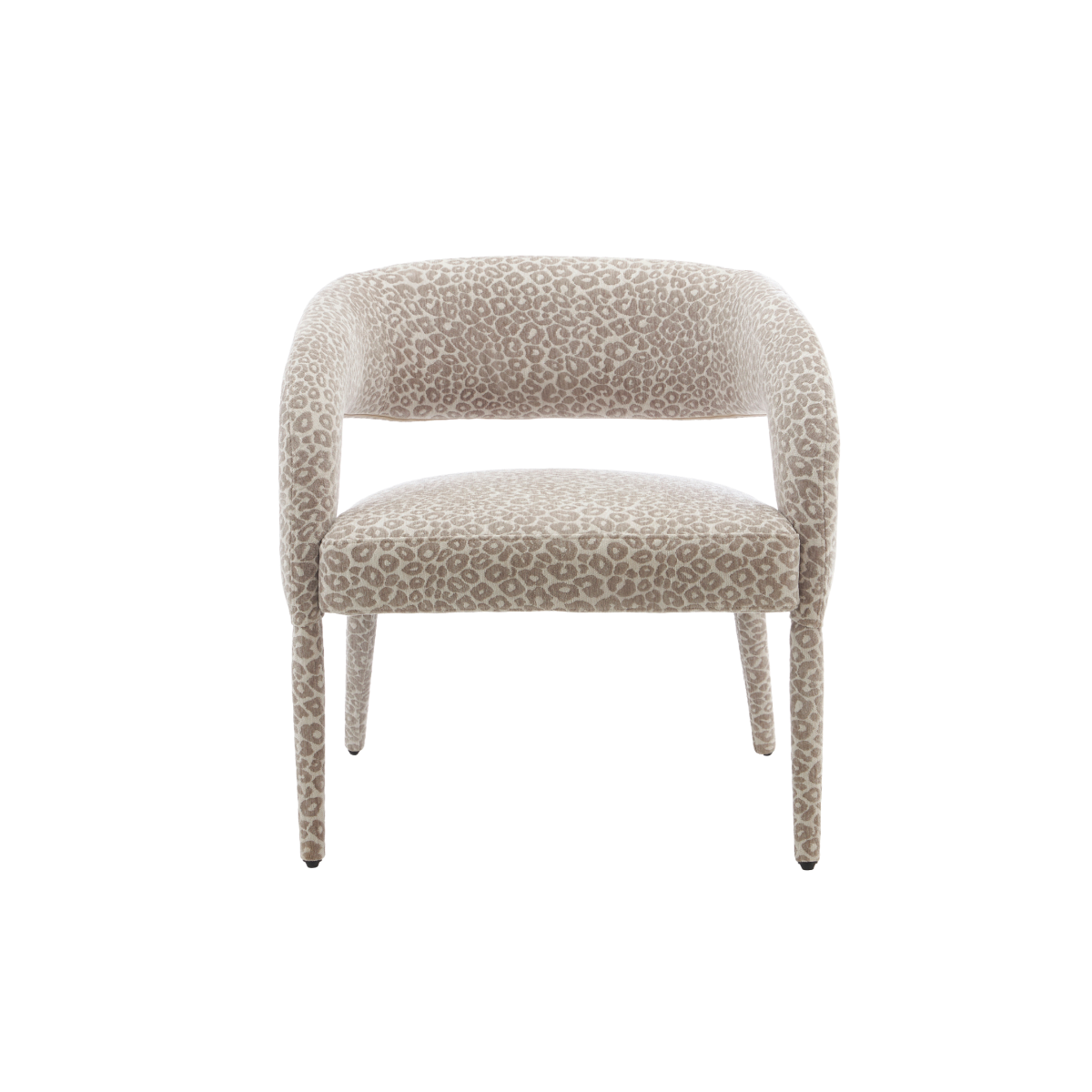 Fauteuil en tissu à motif léopard Indira