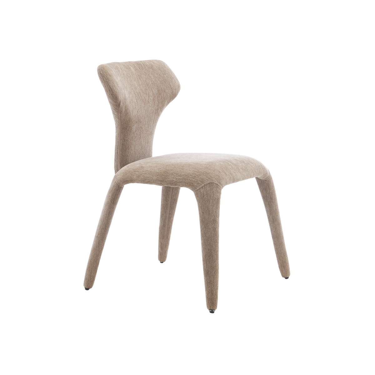 Chaise intégralement en tissu écru Yséon (lot de 2)
