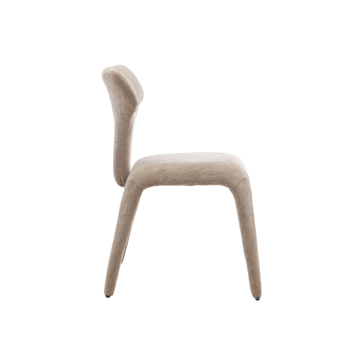 Chaise intégralement en tissu écru Yséon (lot de 2)