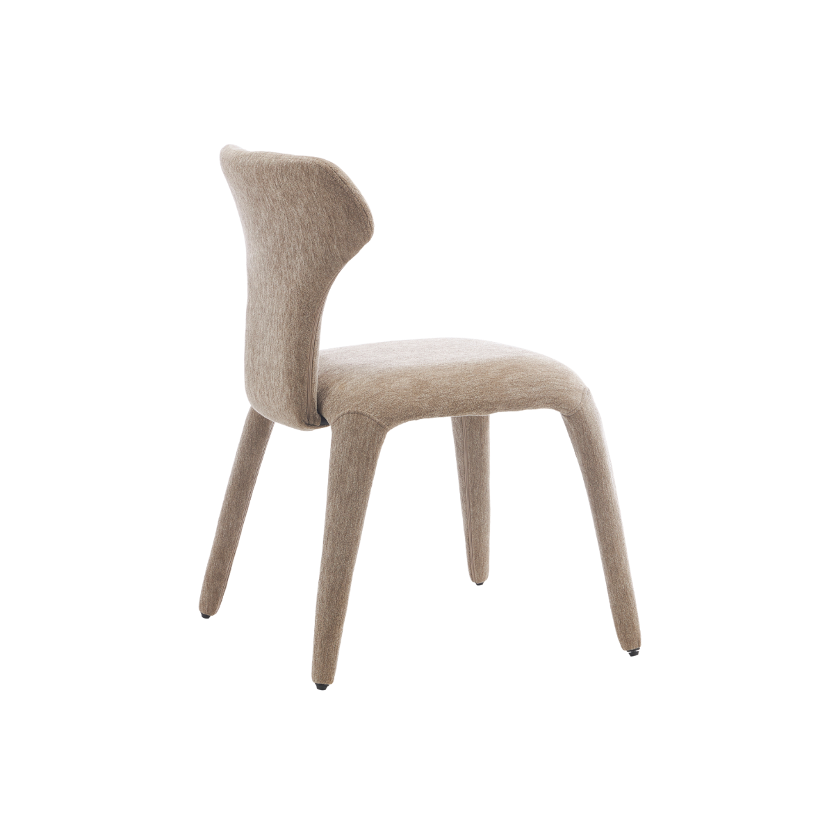 Chaise intégralement en tissu écru Yséon (lot de 2)