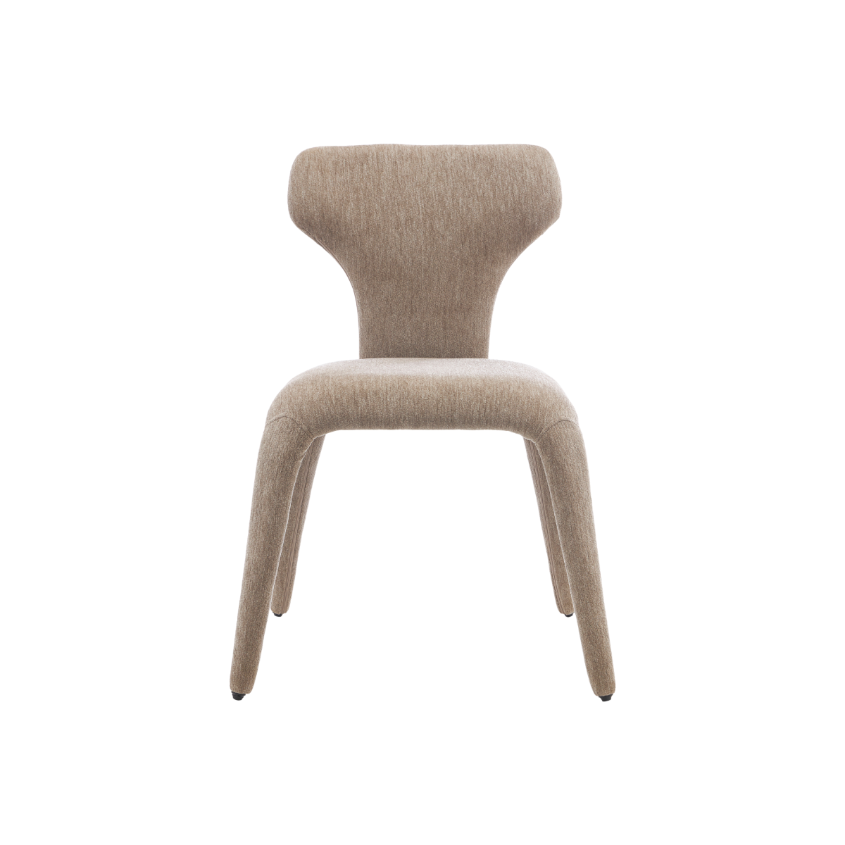 Chaise intégralement en tissu écru Yséon (lot de 2)