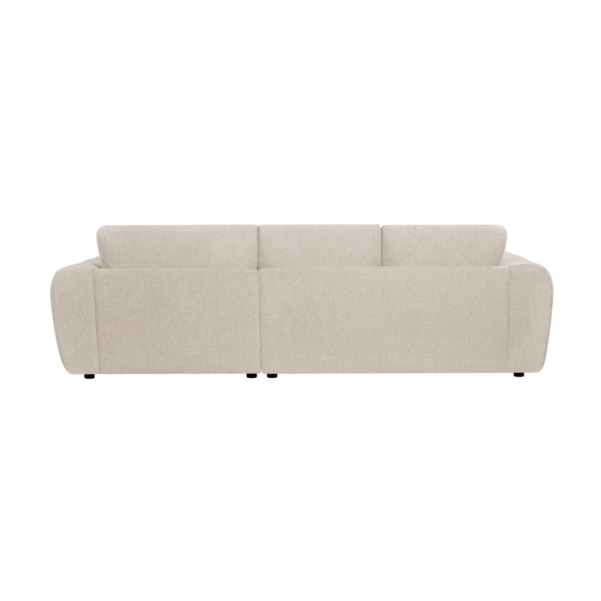 Canapé d'angle droit en tissu écru Syrel