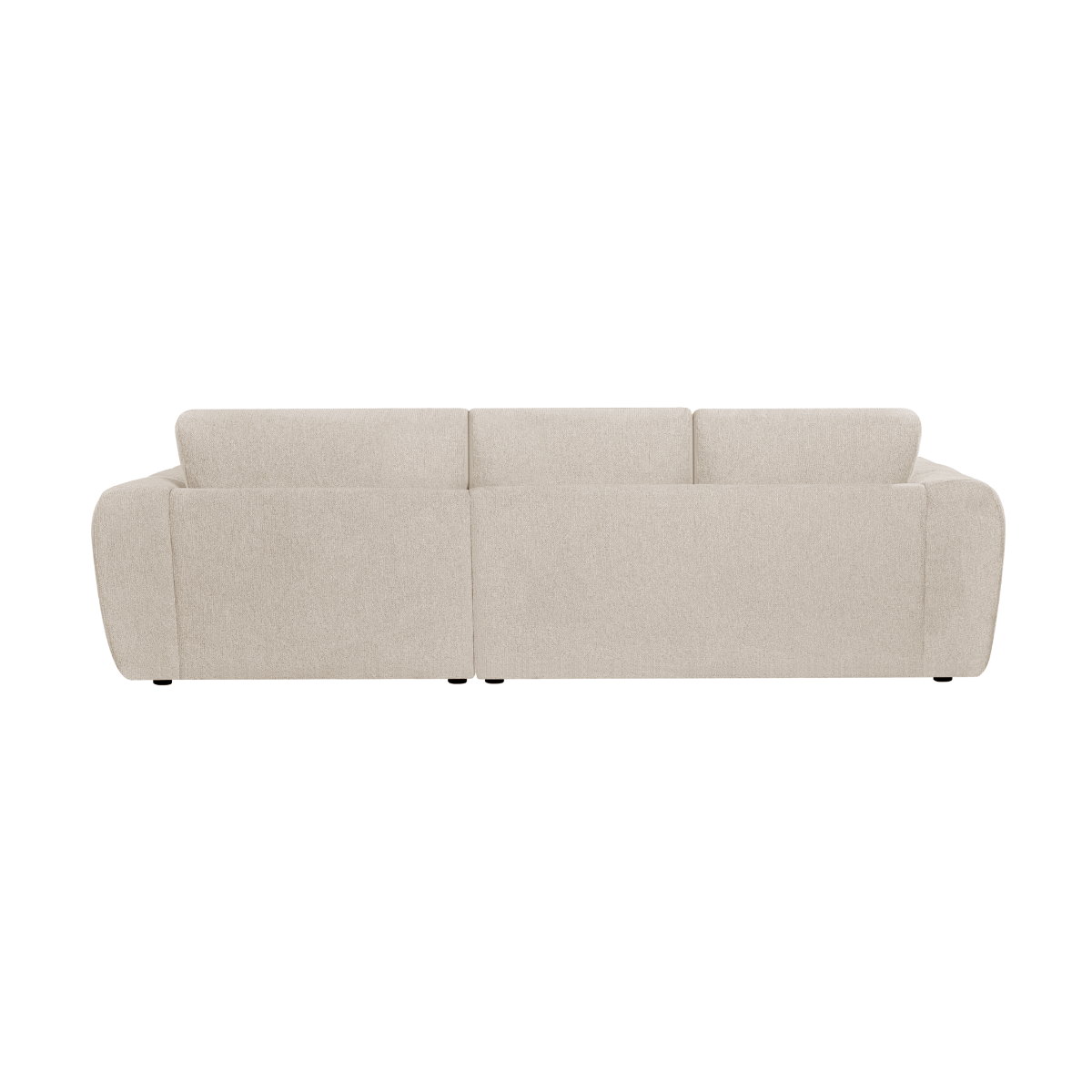 Canapé d'angle en tissu beige Syrel
