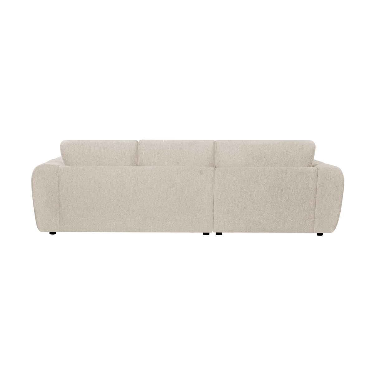 Canapé d'angle gauche en tissu écru Syrel