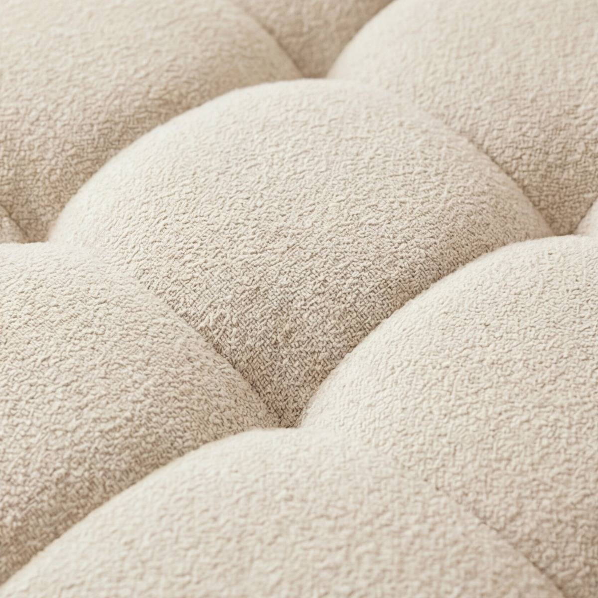 Canapé d'angle gauche en tissu beige Syrel