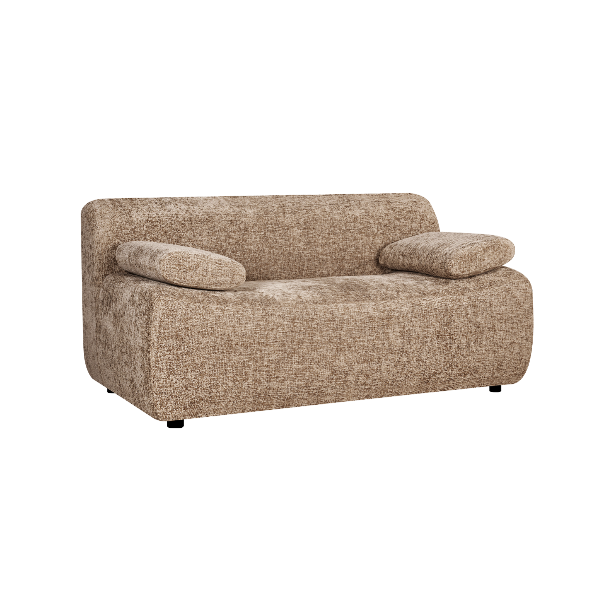 Canapé en tissu marron Mélina