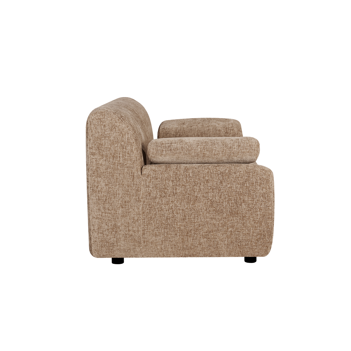 Canapé en tissu marron Mélina