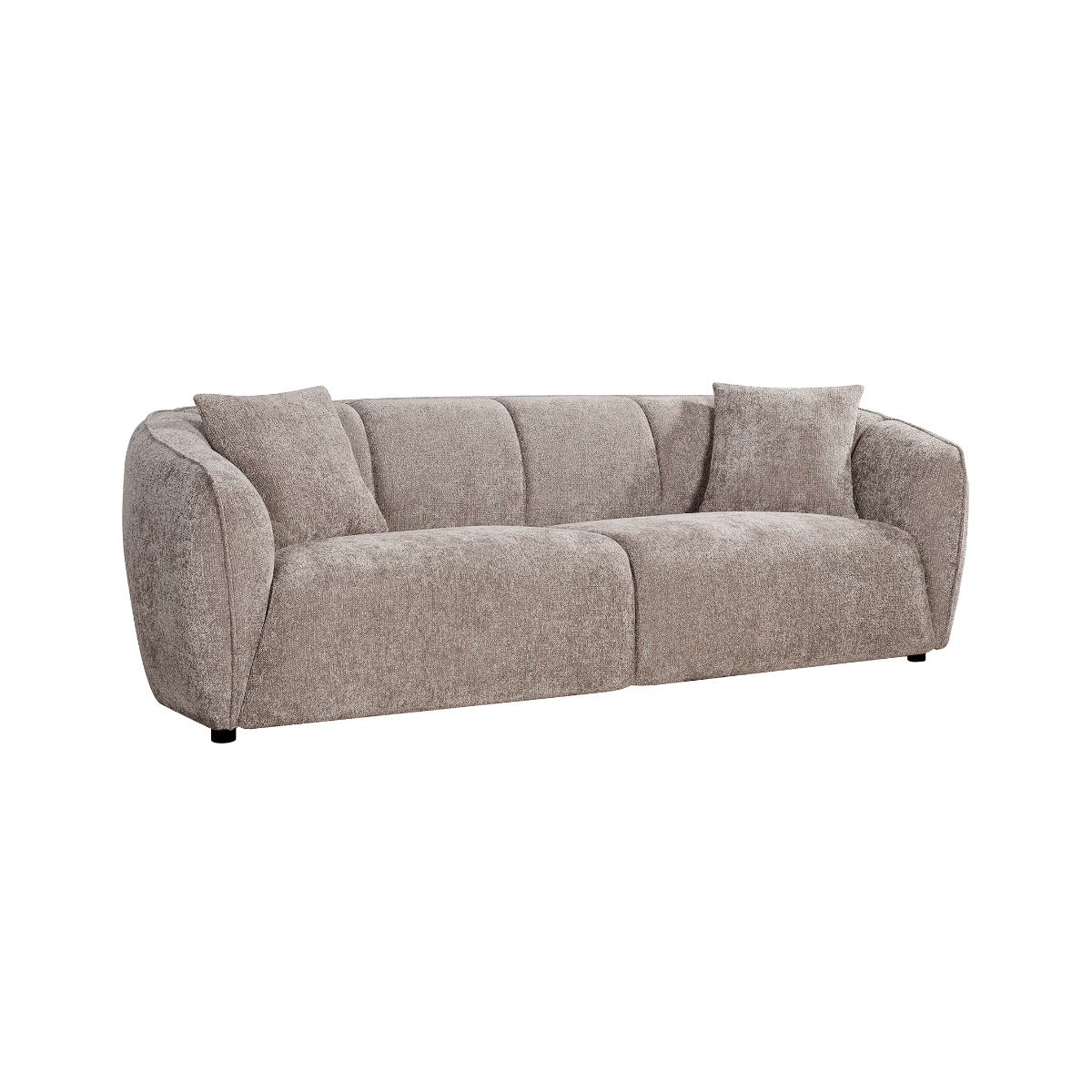 Canapé en tissu taupe 3 places Yelena