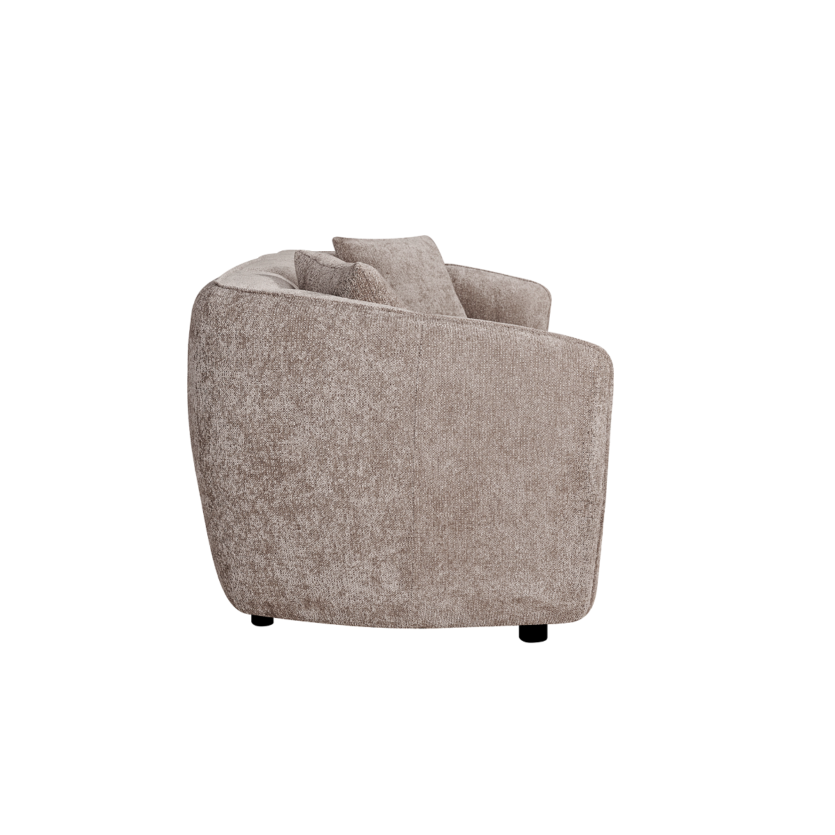 Canapé en tissu marron 3 places Yelena