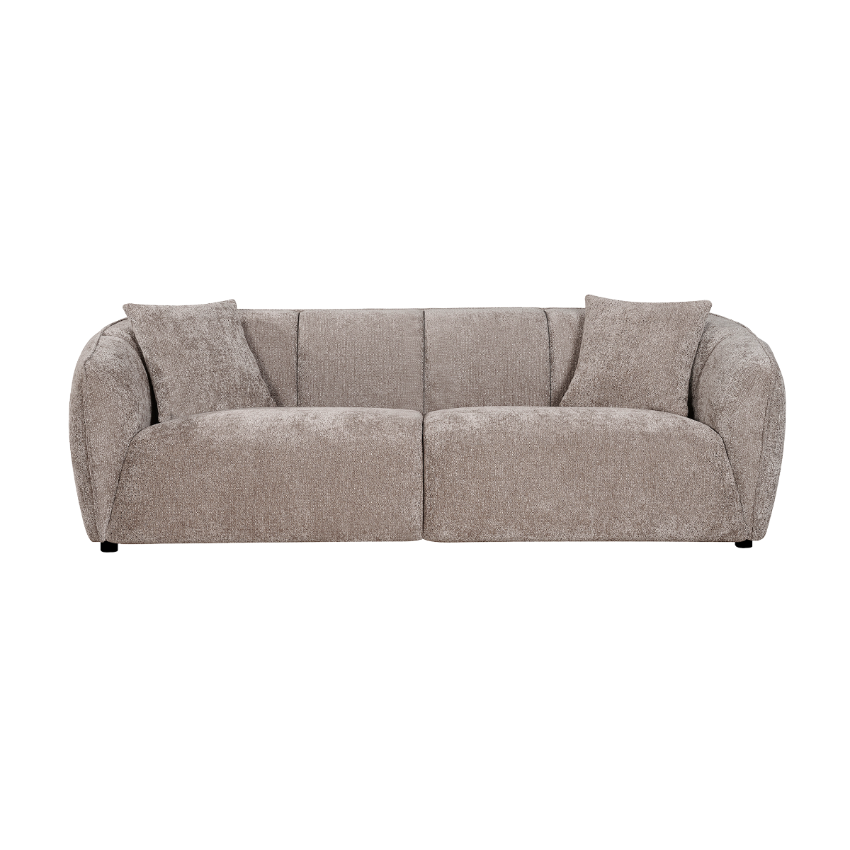 Canapé en tissu marron 3 places Yelena