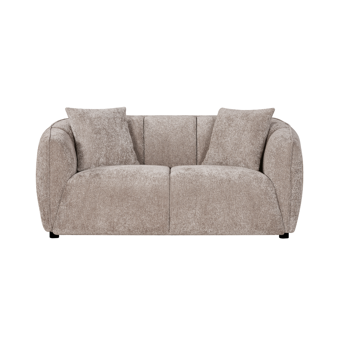 Canapé en tissu marron 2 places Yelena