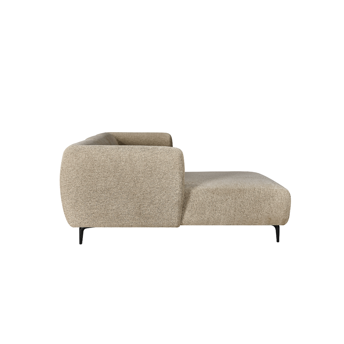 Canapé d'angle en tissu beige Sacha