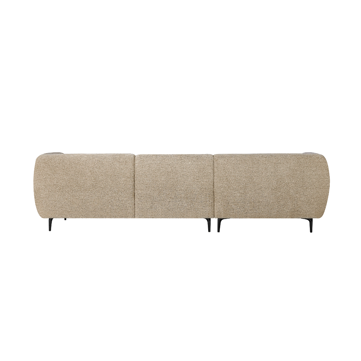 Canapé d'angle en tissu beige Sacha