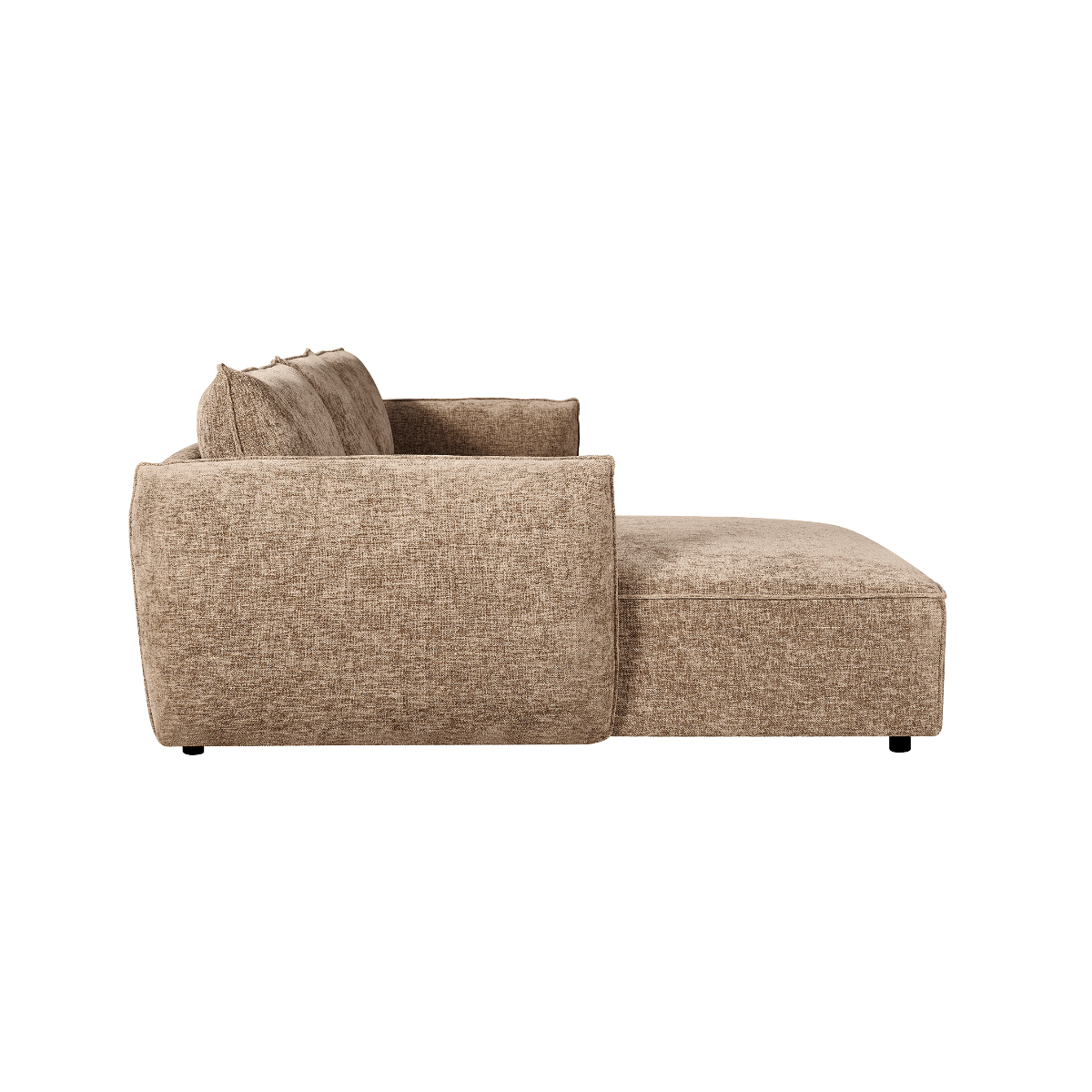 Canapé d'angle en tissu marron Lysoria