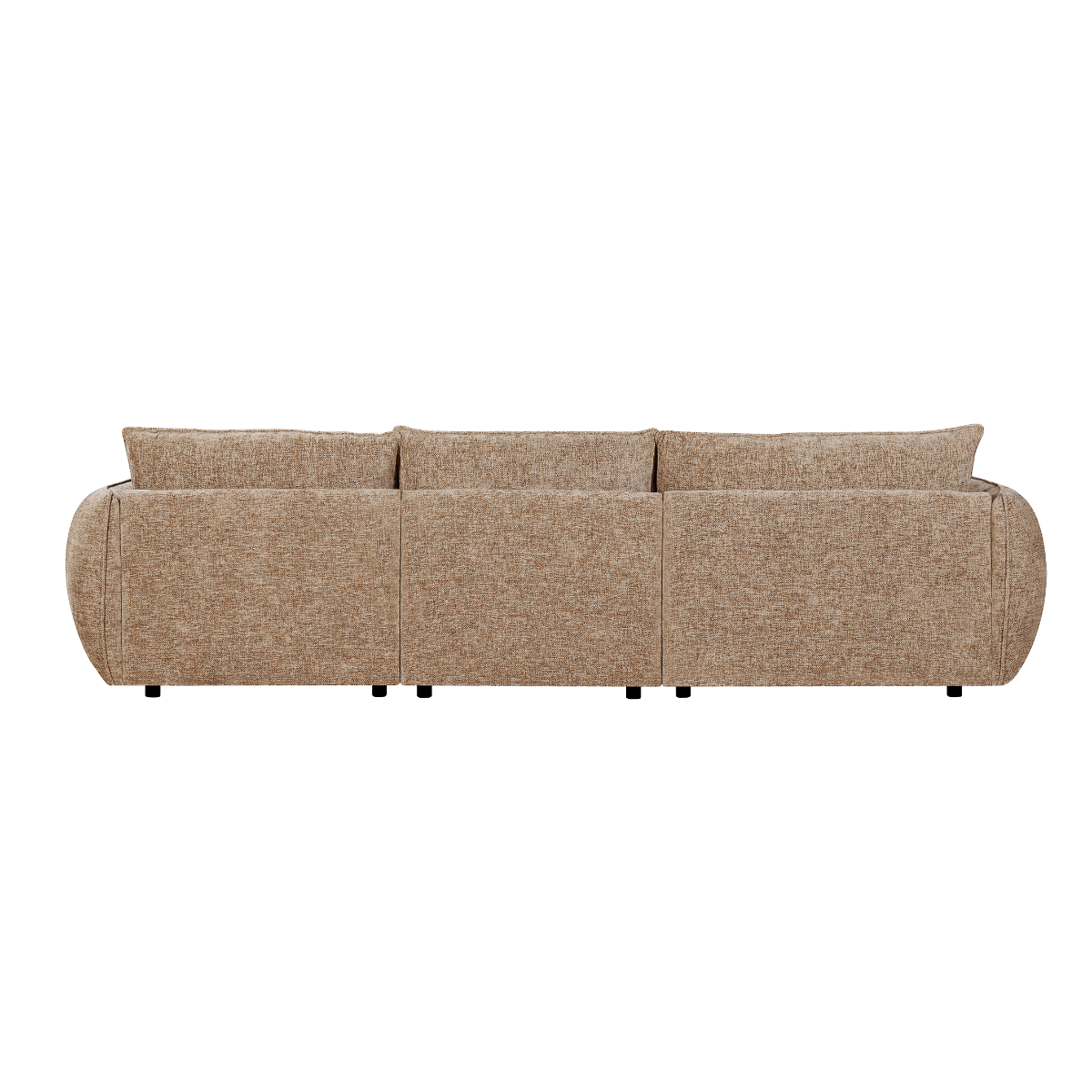 Canapé d'angle en tissu marron Lysoria