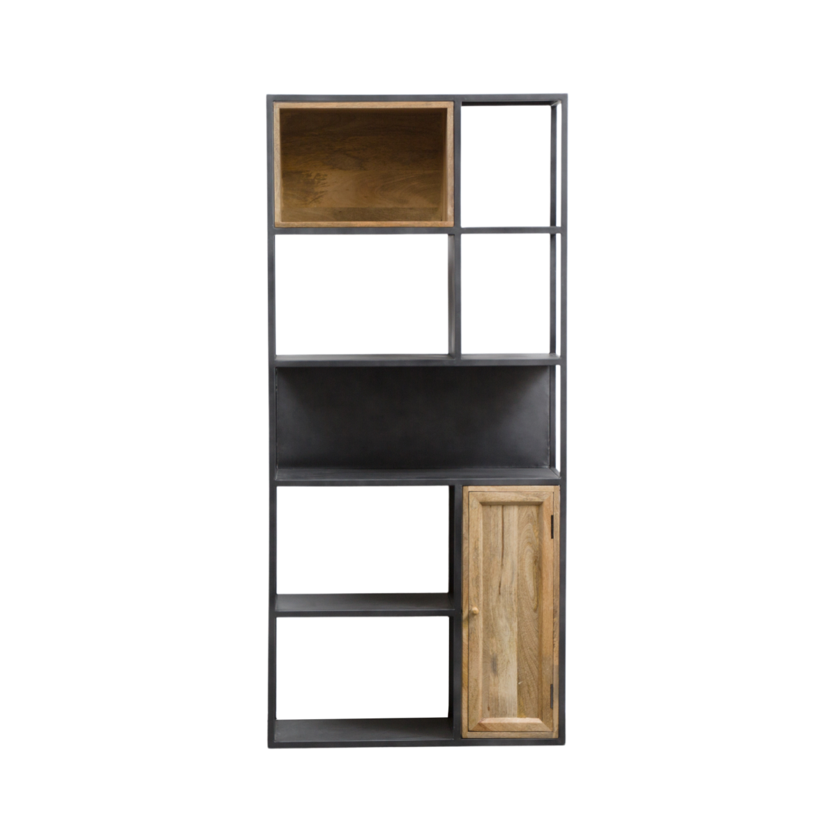 Bibliothèque en bois de manguier et métal Locker