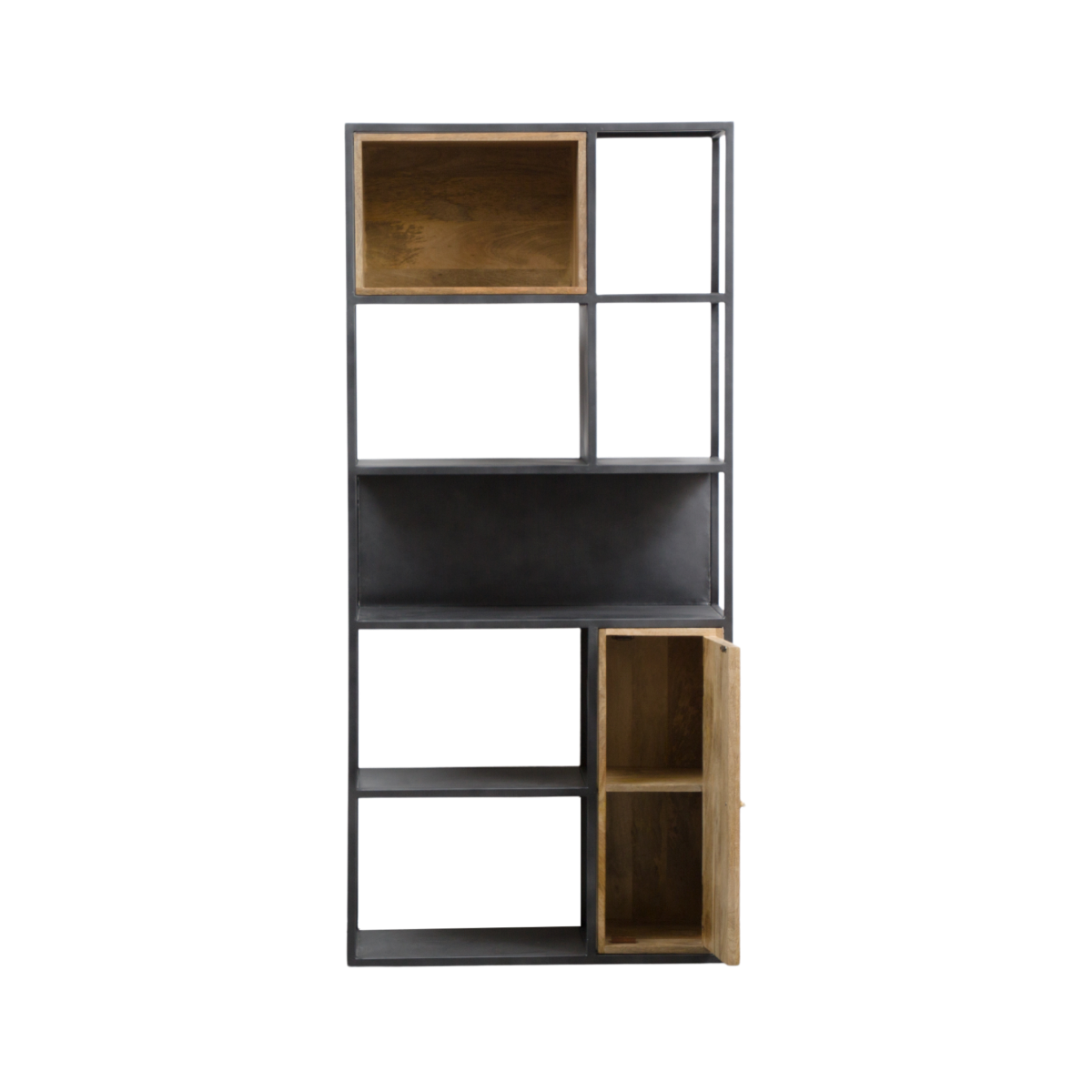 Bibliothèque en bois de manguier et métal Locker