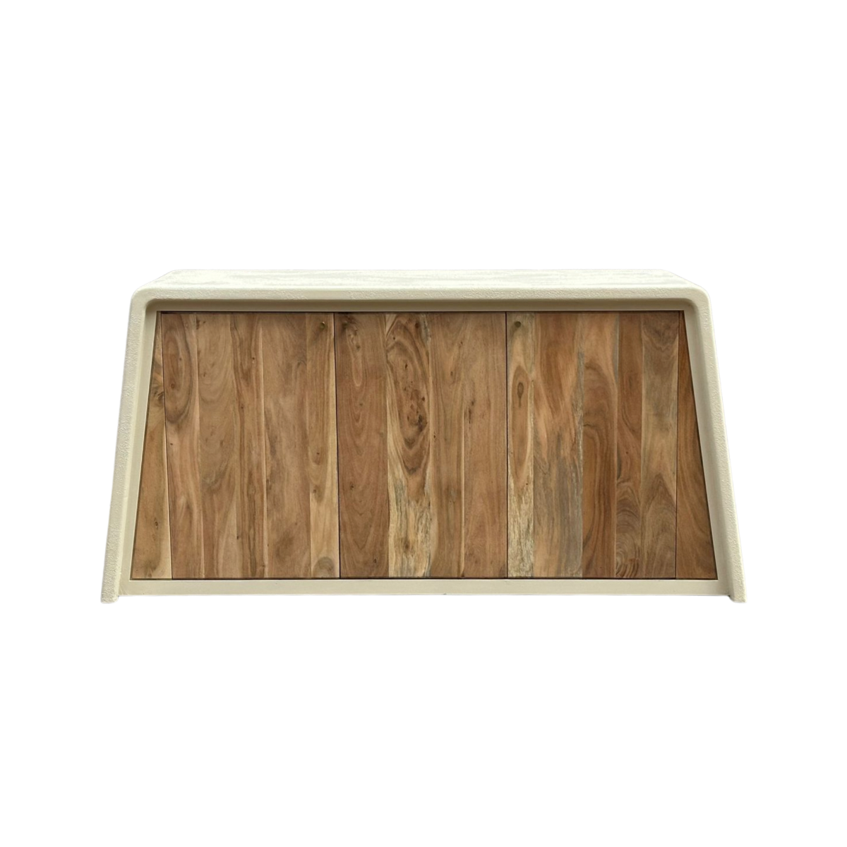 Buffet 3 portes en bois d'acacia et bois effet béton Dalva