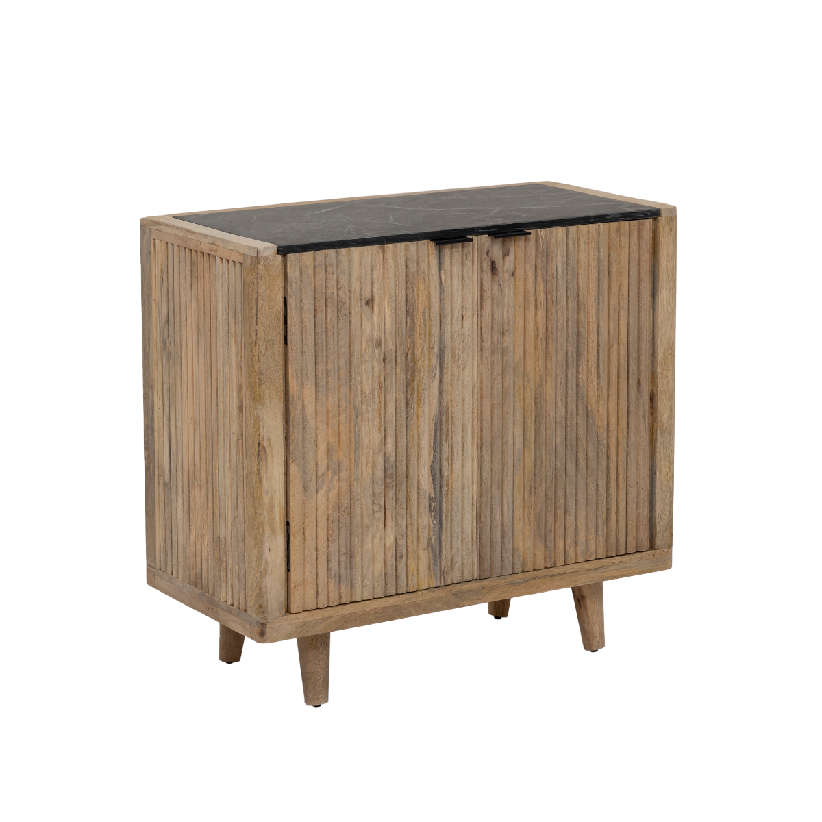 Buffet en bois de manguier et marbre noir Riley