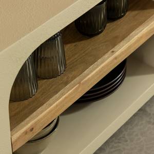 Meuble TV avec étagères en bois effet béton et bois recyclé Dalva