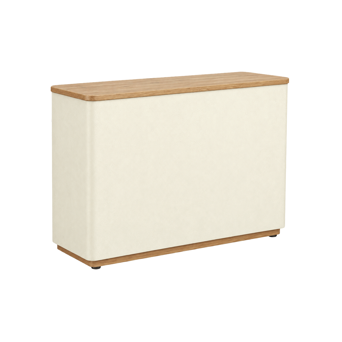 Meuble bar en bois d'acacia et bois effet béton Dalva